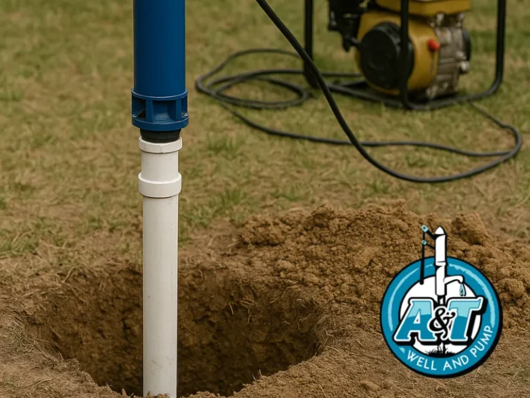 outdoor well pump installation in raleigh