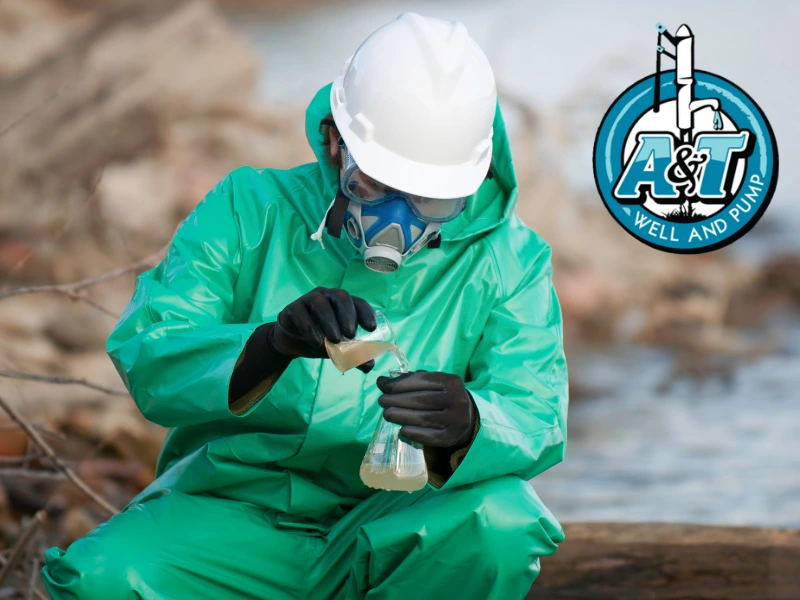 Technician performing well pump testing