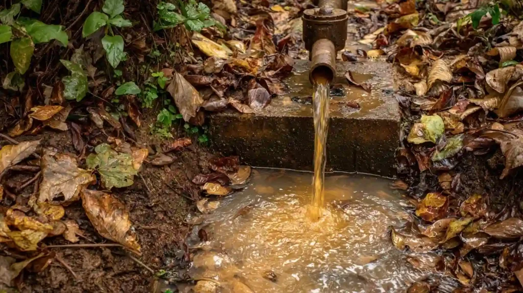 yellow well water